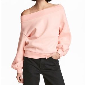 Off the shoulder pink H&M top
